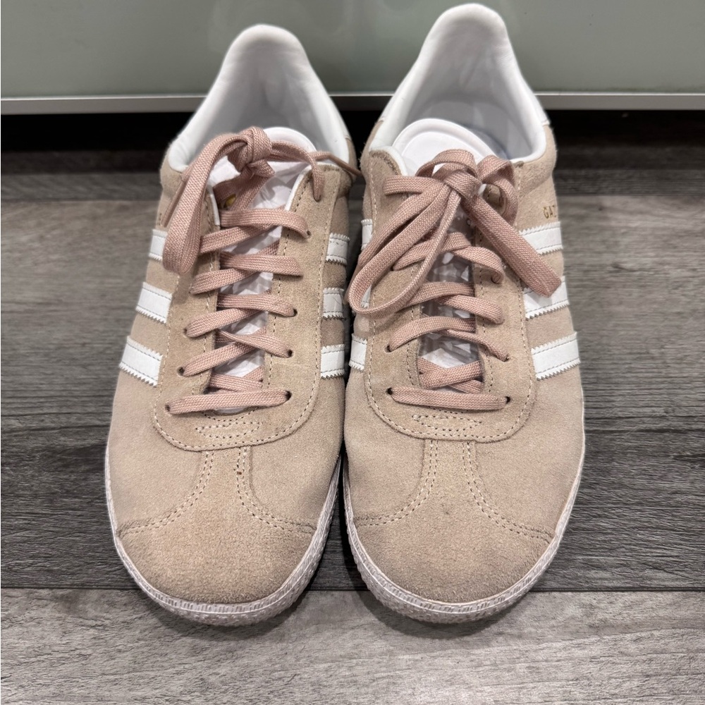 Adidas Men's Light Tan Suede Sneakers